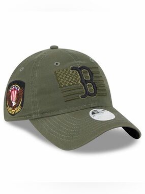Boston Red Sox New Era Women's 2023 Armed Forces Day Adjustable Hat Green (R115)